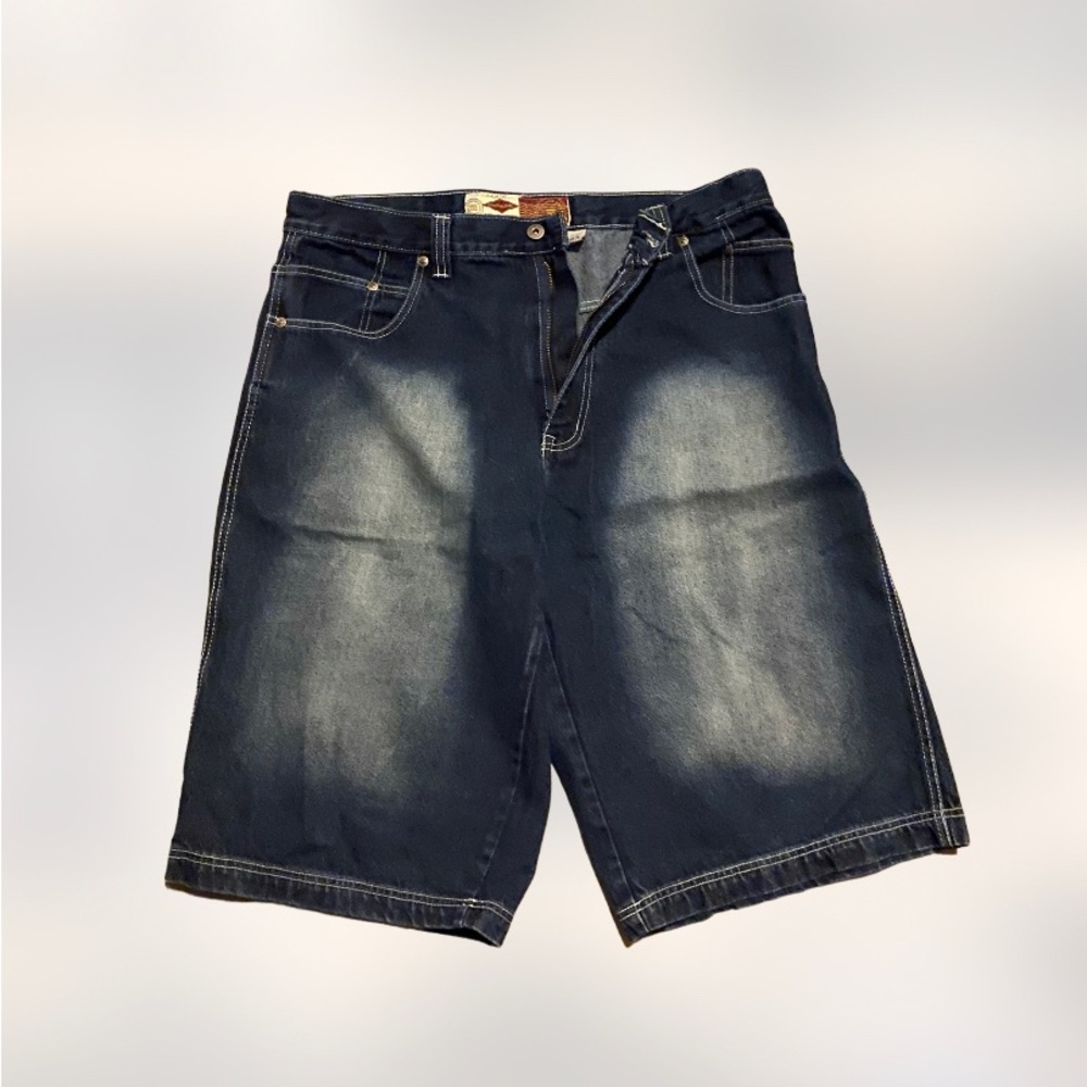 Evolution in design stonewashed denim jean jorts shorts mens 36 nice